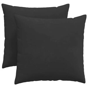 vidaXL Dīvāna spilveni 2 pcs Melna 45 x 45 cm audums