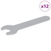 vidaXL Uzgriežņa 12 gab. Sudraba 10 mm Dzelzs