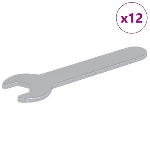 vidaXL Uzgriežņa 12 gab. Sudraba 10 mm Dzelzs