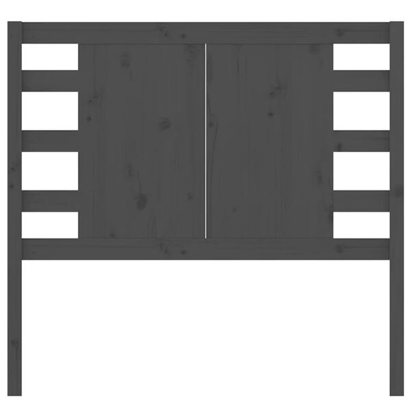 vidaXL galvgalis, pelēks, 81x4x100 cm, priedes masīvkoks