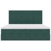 vidaXL Glabā&scaron;anas gulta ar matraci Tum&scaron;i zaļ&scaron; 200 x 200 cm Samts