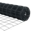 vidaXL Eiropas žogs Pelēka 1.2 x 10 m PVC pārklāts dzelzs