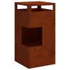 vidaXL Uguns bļoda Brūna 50 x 50 x 100 cm Novecināts tērauds