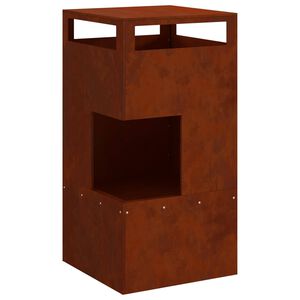 vidaXL Uguns bļoda Brūna 50 x 50 x 100 cm Novecināts tērauds