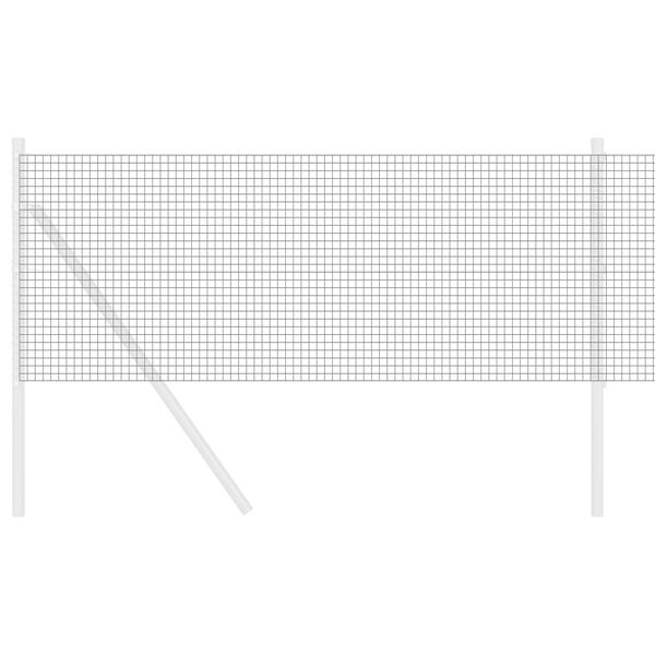 vidaXL Metinātās stieples žogs Pelēka 0.8 x 10 m