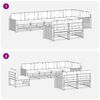 vidaXL Āra dīvānu komplekts ar spilvenu 8 pcs Dabīgs un gai&scaron;i pelēks