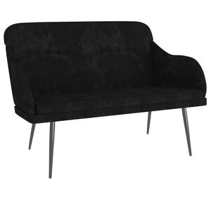 vidaXL sols, melns, 110x76x80 cm, samts