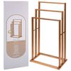 Bathroom Solutions bambusa dvieļu plaukts ar 3 stieņiem