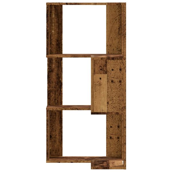 vidaXL 3-līmeņu grāmatu plaukts, koka krāsā, 50x50x102 cm, koks