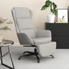 vidaXL atpūtas krēsls ar kāju balstu, pelēks mikro&scaron;ķiedras audums