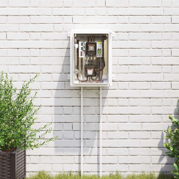 vidaXL Kontroles skapis Pelēka 30 x 16,5 x 40 cm ABS plastmasa