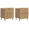 vidaXL Nakts skapītis 2 pcs Artisan Ozols 43 x 34,5 x 49,5 cm