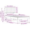 vidaXL Gultas rāmis ar polsterētu galvas balstu Pelēkbrūna 90 x 200 cm