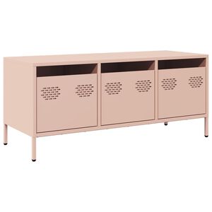 vidaXL TV skapītis, rozā, 101,5x39x43,5 cm, auksti velmēts tērauds