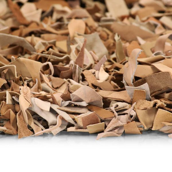 vidaXL paklājs, 160x230 cm, Shaggy, dzeltenbrūna dabīgā āda