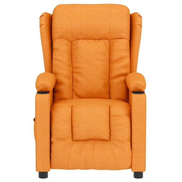 vidaXL masāžas krēsls, paceļams, tumši dzeltens audums