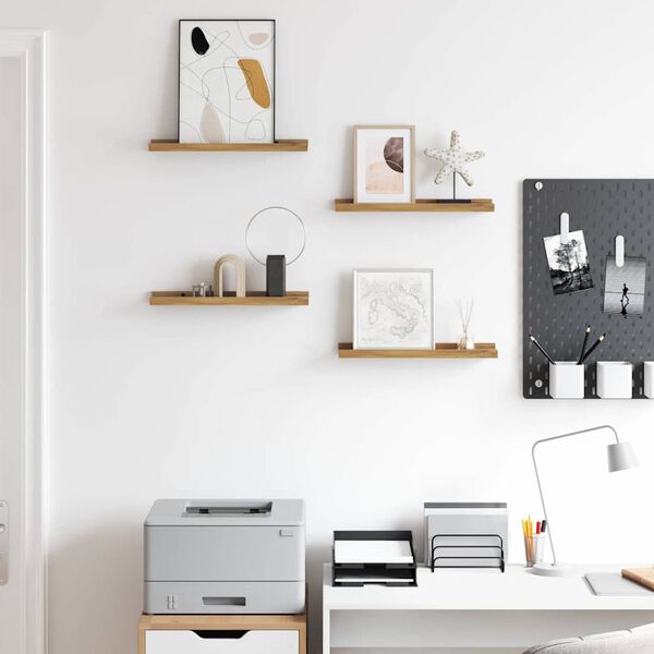 vidaXL Sienas plaukts 4 pcs Brūna 40 x 9 x 3 cm Inženierijas koks