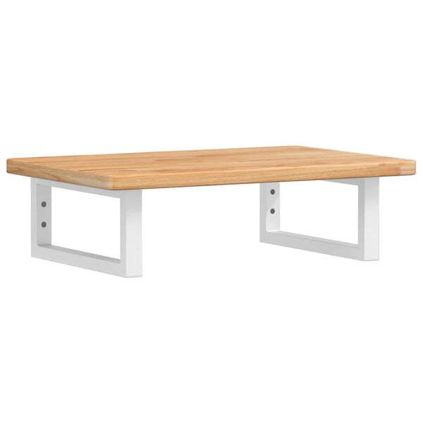 vidaXL izlietnes plaukts, stiprināms pie sienas, tērauds, ozola koks