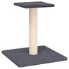 vidaXL nagu asinā&scaron;anas stabs ar platformu, tum&scaron;i pelēks, 38 cm