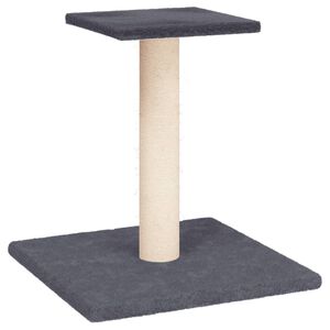 vidaXL nagu asinā&scaron;anas stabs ar platformu, tum&scaron;i pelēks, 38 cm
