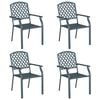 vidaXL Dārza krēsls 4 pcs Antracīts 56 x 65 x 89 cm Tērauds