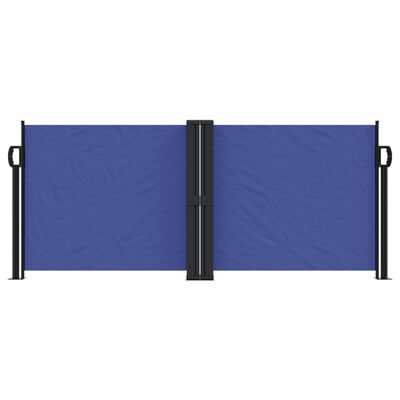 vidaXL izvelkams sānu aizslietnis, zils, 100x600 cm