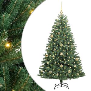 vidaXL Mākslīgā Saliekamā Ziemassvētku Egle Zaļa 150 cm PVC un metāls