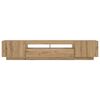 vidaXL televizora skapis ar LED gaismām amatnieks ozols 200x35x40 cm