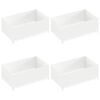 vidaXL Zāliena Apmale 4 gab. 100 x 60 x 35 cm Tērauds Balts