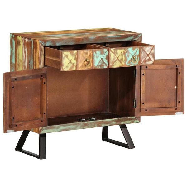 vidaXL Atvilktņu skapis Daudzkrāsains 70x35x70 cm Reģenerēts masīvkoks