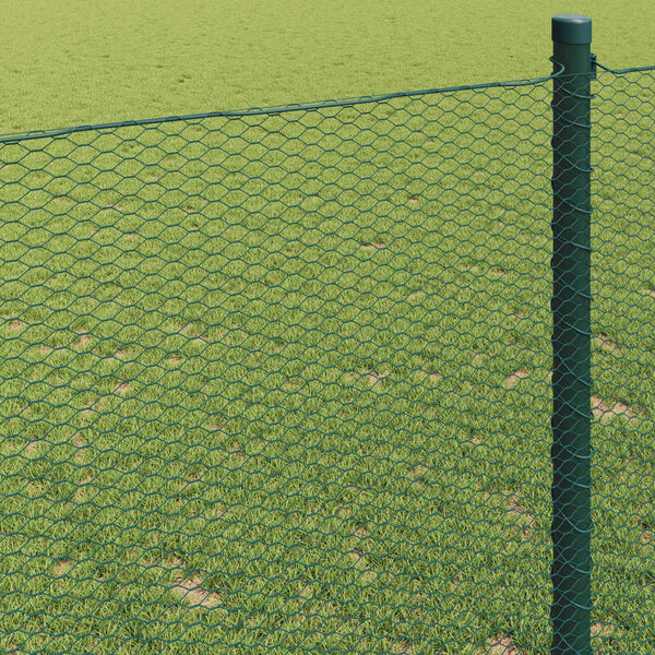 vidaXL Se&scaron;stūra žogs Zaļa 1,2 x 10 m PVC