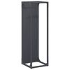 vidaXL malkas plaukts antracīts 25x25x80 cm auksti velmēts tērauds