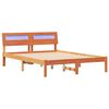 vidaXL Gultas rāmis Vaks brūns 120 x 190 cm Ciets priedes koks