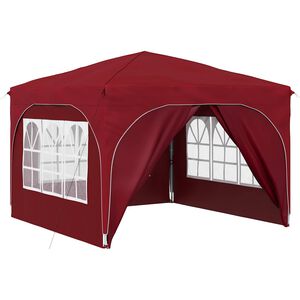 vidaXL Pop-up svinību teltis 290 x 290 x 245 cm Burgundija