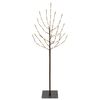 vidaXL LED Ziemassvētku koks Melns 120 cm Tērauds 100 LED