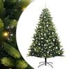 vidaXL Mākslīgais Saliekamais Ziemassvētku Koks 300 LED Zaļa 210 cm