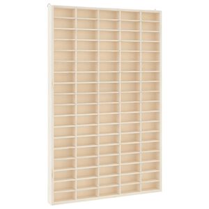 vidaXL koka kolekcionāra vitrīna ar 90 nodalījumiem, 50,5x4,5x79 cm