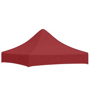 vidaXL dārza nojumes jumts, 2x2 m, vīnsarkans, 270 g/m&sup2;