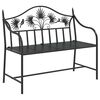 vidaXL Dārza sols Melna 104 x 52,5 x 89 cm Tērauds
