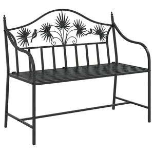 vidaXL Dārza sols Melna 104 x 52,5 x 89 cm Tērauds