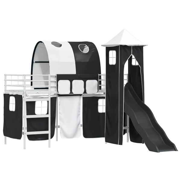 vidaXL Balts un melns 99,5 x 190 cm