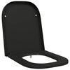 vidaXL Tualetes sēdeklis Melns 47,5 x 35 x 3,6 cm Duroplast