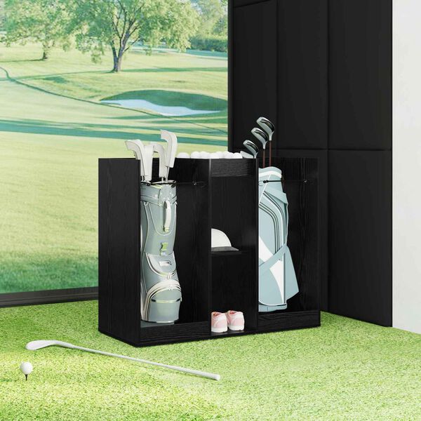 vidaXL Golfu skapis Vienkrāsains Melns ozolkoks 102 x 45 x 85,5 cm