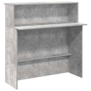 vidaXL reģistratūra, betona pelēks, 100x50x103,5 cm, inženierijas koks