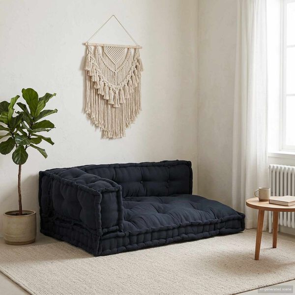 vidaXL Pallet dīvāna spilvens 3 pcs Antracīta 120 x 80 x 38 cm audums