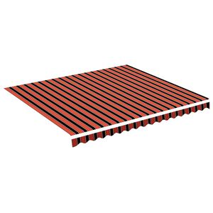 vidaXL nojumes maiņas jumts, oranžs un brūns, 400x350 cm, poliesters