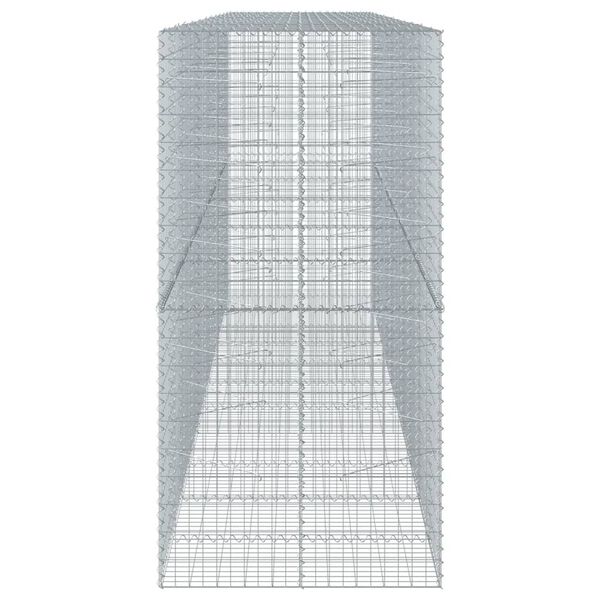 vidaXL gabiona grozs ar vāku, 550x100x200 cm, cinkota dzelzs