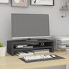 vidaXL monitora paliktnis, pelēks, (52-101)x22x14cm, priedes masīvkoks