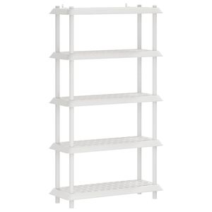 vidaXL Plauktu vienība 5 līmeņi 100 x 40 x 177 cm PP Balts