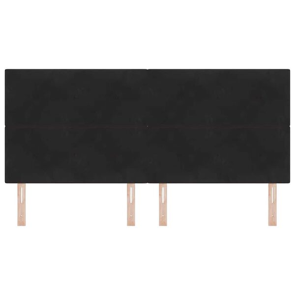 vidaXL Galvgalis ar galvas klāju Melna 200 cm Mākslīgā āda